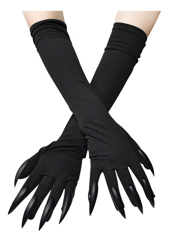 Guantes De Disfraz De Halloween, Largos, Elásticos, De Satén