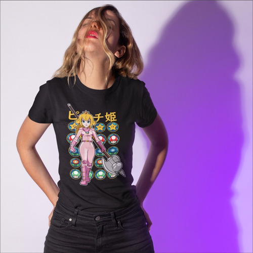 Remera De Dama De Princesa Peach De Super Mario