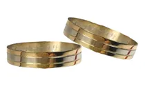 Comprar Par Alianzas Tricolor Oro 18k 3 Grs Casamiento Compromiso 