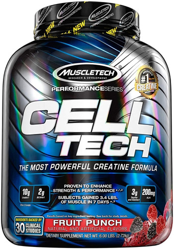 Cell Tech Muscletech 6lb Creatina Celltech Fruit Punch