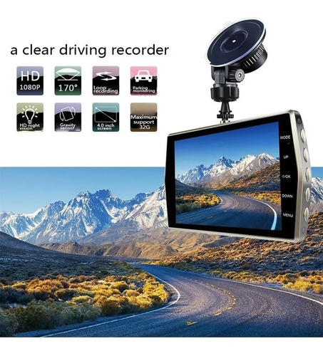 Camara Para Auto Dash Cam Seguridad + Cámara Retroceso 1080p