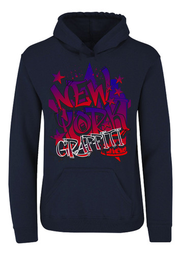 Sudadera Con Gorro Estilo Graffiti New York - Moda Urbana