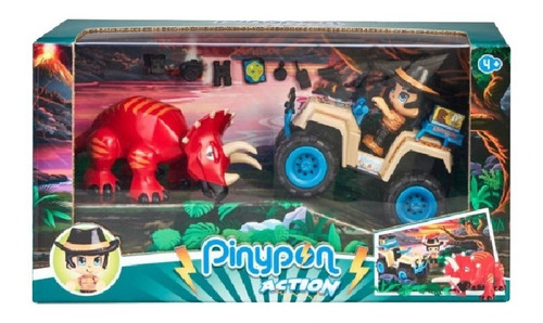 Playset Pinypon Action Quad Con Dinosaurio Original