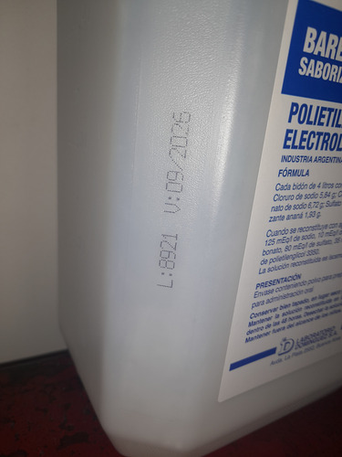 Barex Saborizado Polietilenglicol 3350 Electrolitos 4 Litros