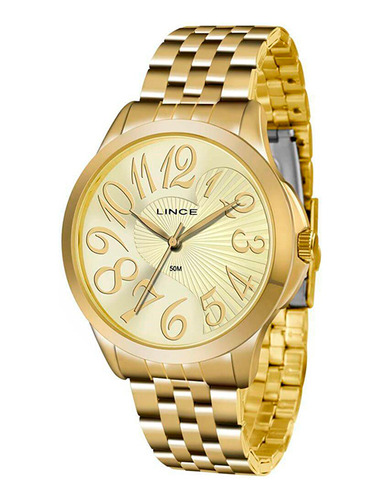 Relógio Lince Feminino Dourado Lrg609l C2kx