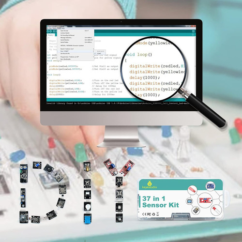 Keyestudio Kit De Sensores 37 En 1 Para Arduino Con Tutorial