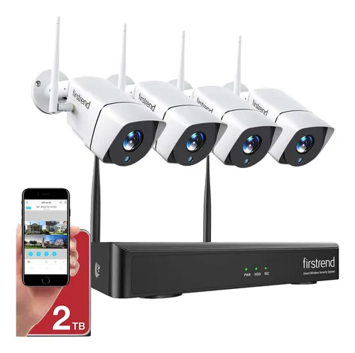 Sistema De Cmara De Seguridad Inalmbrica 1080p, Sistema Nv