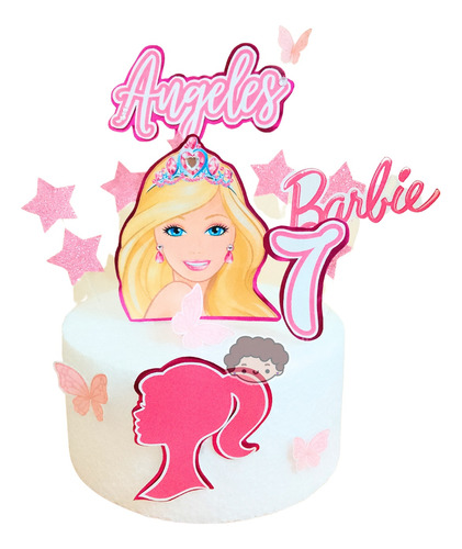 Adorno Barbie Pelicula Cake Topper Personalizado Cumpleaños 