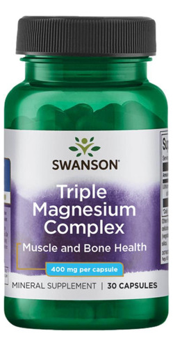 Swanson Triple Magnesium Complex 400mg - 30 Cápsulas