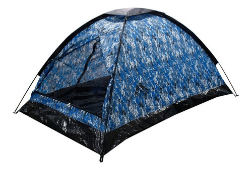 Carpa Camuflada Azul 2 Personas Asgard Camping 2x1.2