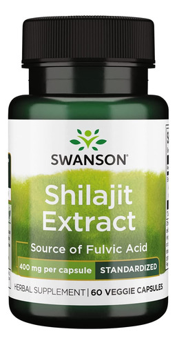 Swanson I Extracto De Shilajit I 400mg I 60 Cápsulas Vegetab