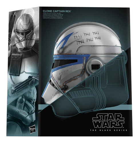 Captain Rex Premium Electronic Helmet Black Series Star Wars (Usado)