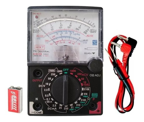 Multímetro Analogico Mxt Ft-360trnl C/ Led Continuidade