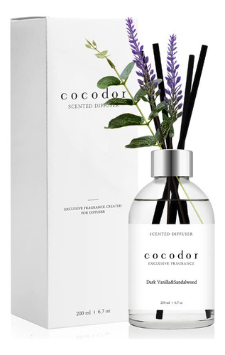 Cocodor Difusor Lavanda Etiqueta Blanca, Vainilla Oscura Y S