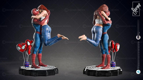 Archivo Stl Impresión 3d - Spiderman And Mary Jane - Skorepa