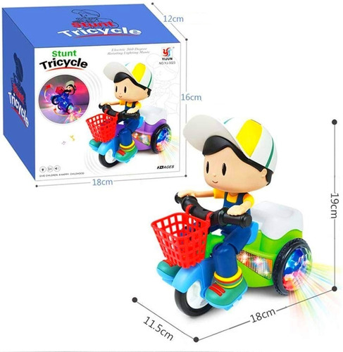 Brinquedo Criança Divertido A Pilha Com Luzes E Sons - 1 Pç Cor Triciclo Roxo