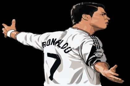 Cristiano Ronaldo - Dibujo Impreso - Lámina 45 X 30 Cm.