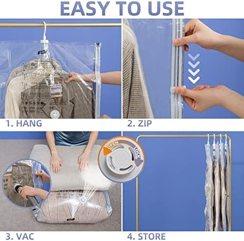 Tailink Bolsas De Almacenamiento Al Vacío Para Colgar Bolsas