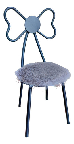 Silla De Casa De Muñecas En Miniatura A Escala Gris Claro