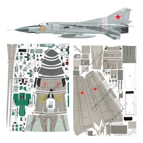 Mig-23m Escala 1.33 Papercraft