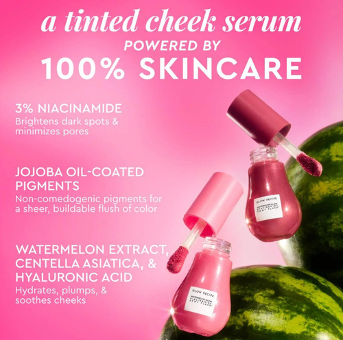 Glow Recipe Watermelon Glow Niacinamide Serum Blush Todo Tipo De Piel Día/noche