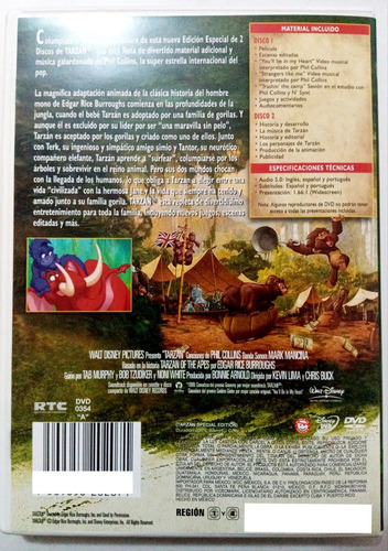 Tarzan Disney Clasicos Dvd Edicion De 2 Discos (Usado)