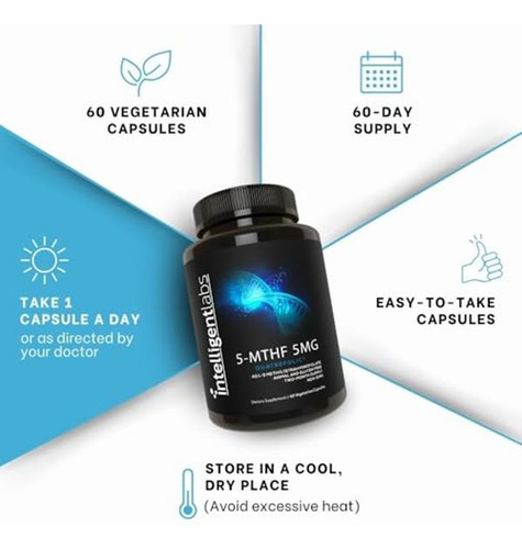 Intelligent Labs 5-mthf Metilfolato 5mg 60 Cápsulas
