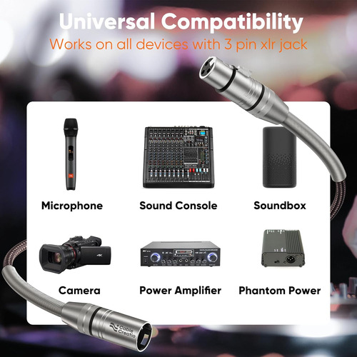 Cable Xlr Cablecreation De 15 Pies, Microfono Xlr Macho A...