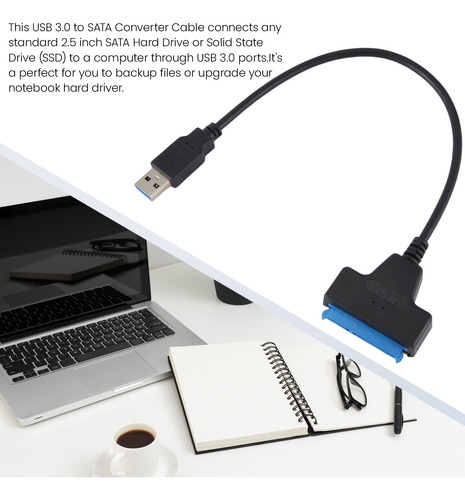 Cable Adaptador De Disco Duro Usb 3.0 A 2.5 Pulgadas Sdd T