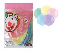 Comprar Globo Latex Payaso Redondo #24 Surtido Pastel Macarron, 5pza