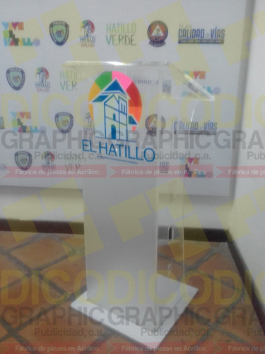Imagen 2 de 10 de Fabrica De Podium Acrilico Atril Pulpito Personalizado