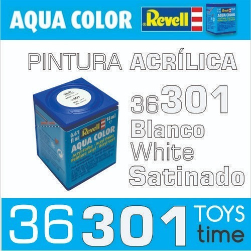 Pintura Revell Acrílica Satinado Color 36 301 Blanco 