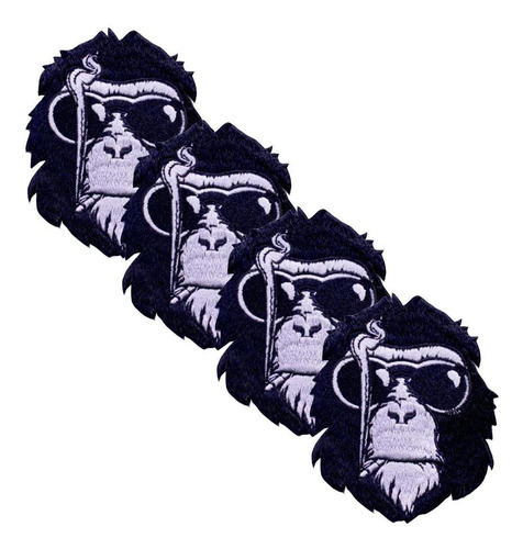 Mono Parches De Tela De Calidad, Mxynk-004, 4 Parches, Chimp