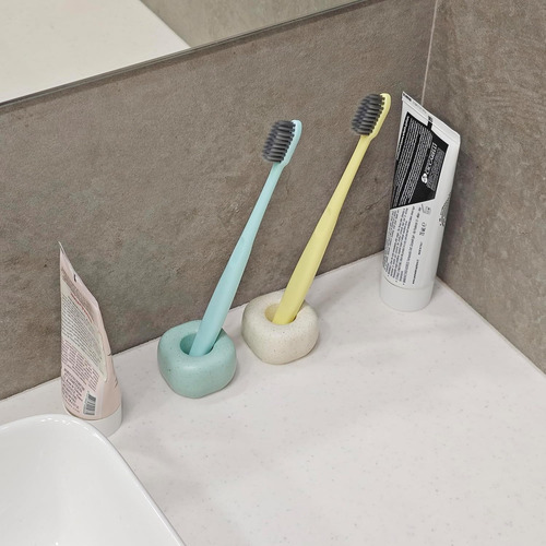 Mini Soporte Cepillo De Dientes Cerámica Mate Minimalista
