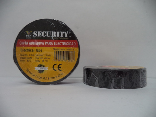 Teipe Electrico Negro 3/4x20 Mts Securit Top-security-teip