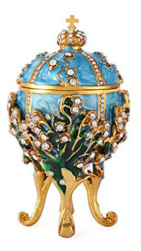 Joyeros - Qifu Faberge Egg Series Caja De Joyería Pintada A 