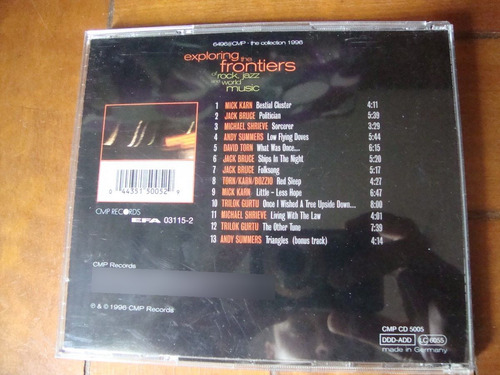 Cd Exploring The Frontiers Of Jazz, Rock E World Music (Usado)