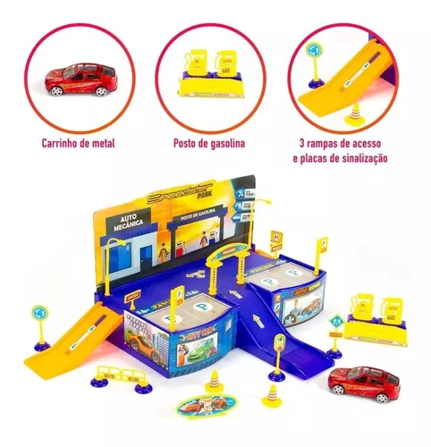 Pista Estacionamento no Centro da Cidade + Carrinho - Hot Wheels