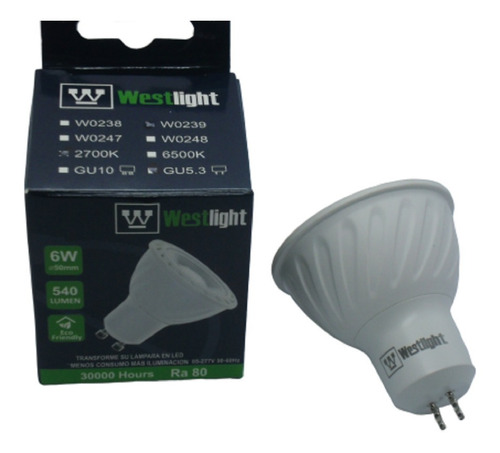 Bombillo Dicroico Led De 6w Mr-16 Multvoltaje 2700k