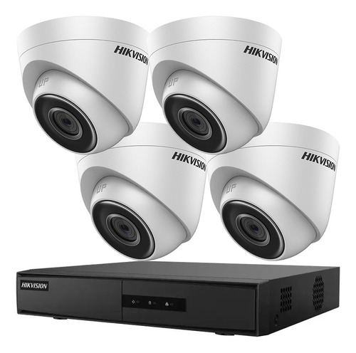 Kit Ip Hikvision Nvr 4ch Poe + 4 Cam 2mp Full Hd Con Audio 