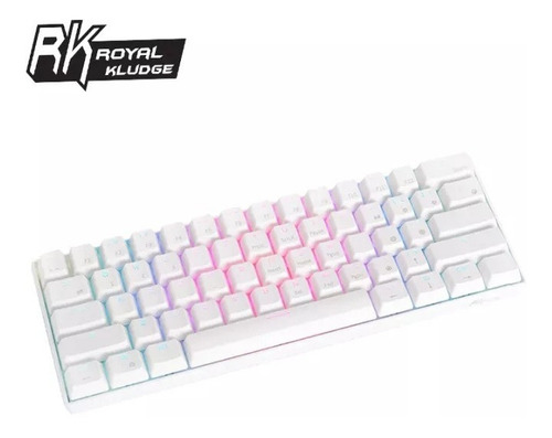 Teclado Mecánico 60% Royal Kludge Rk61 White