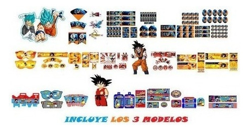 Kit Imprimible Dragon Ball   Fiesta Candy Bar Invitaciones