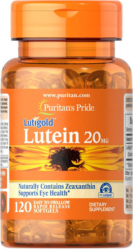 Luteina Con Zeaxantina 20mg 120caps Blandas Puritans Pride