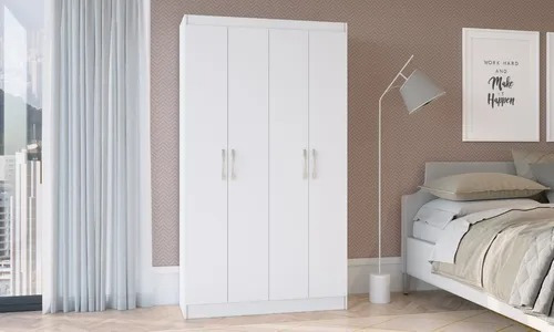 Imagen 4 de 5 de Ropero Con Estantes - 4 Puertas - Placard Armario Multiuso