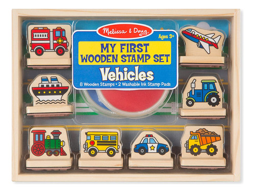 Set De Sellos De Madera My First De Melissa & Doug, Para Veh