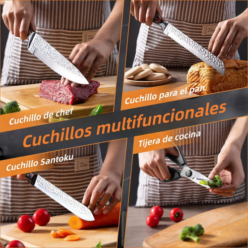 Juego De Cuchillos De Cocina Premium Acero Inoxidable 15pcs