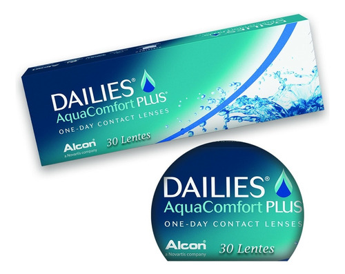 Lentes De Contato Dailies Aqua Comfort Com 30 Lentes Grau Cilíndrico Não Grau Esférico +5,50 Hipermetropia