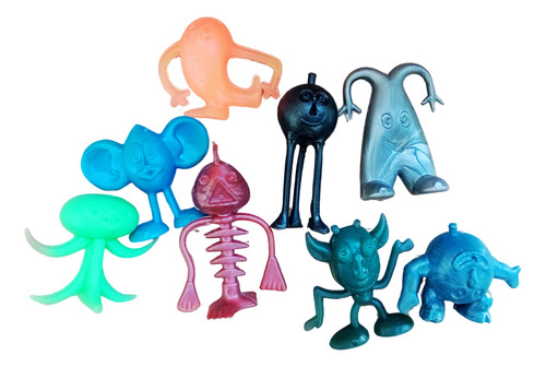 Figuras Vintage Monocromáticas Crater Critters De Kellogg's (Usado)