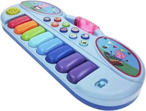 Imagen 3 de 3 de Piano Electrónico Infantil Peppa Pig Luces,sonidos,melodias