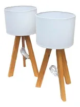 Comprar Velador Trípode 2 Unidades Nordico Escandinavo De Pino